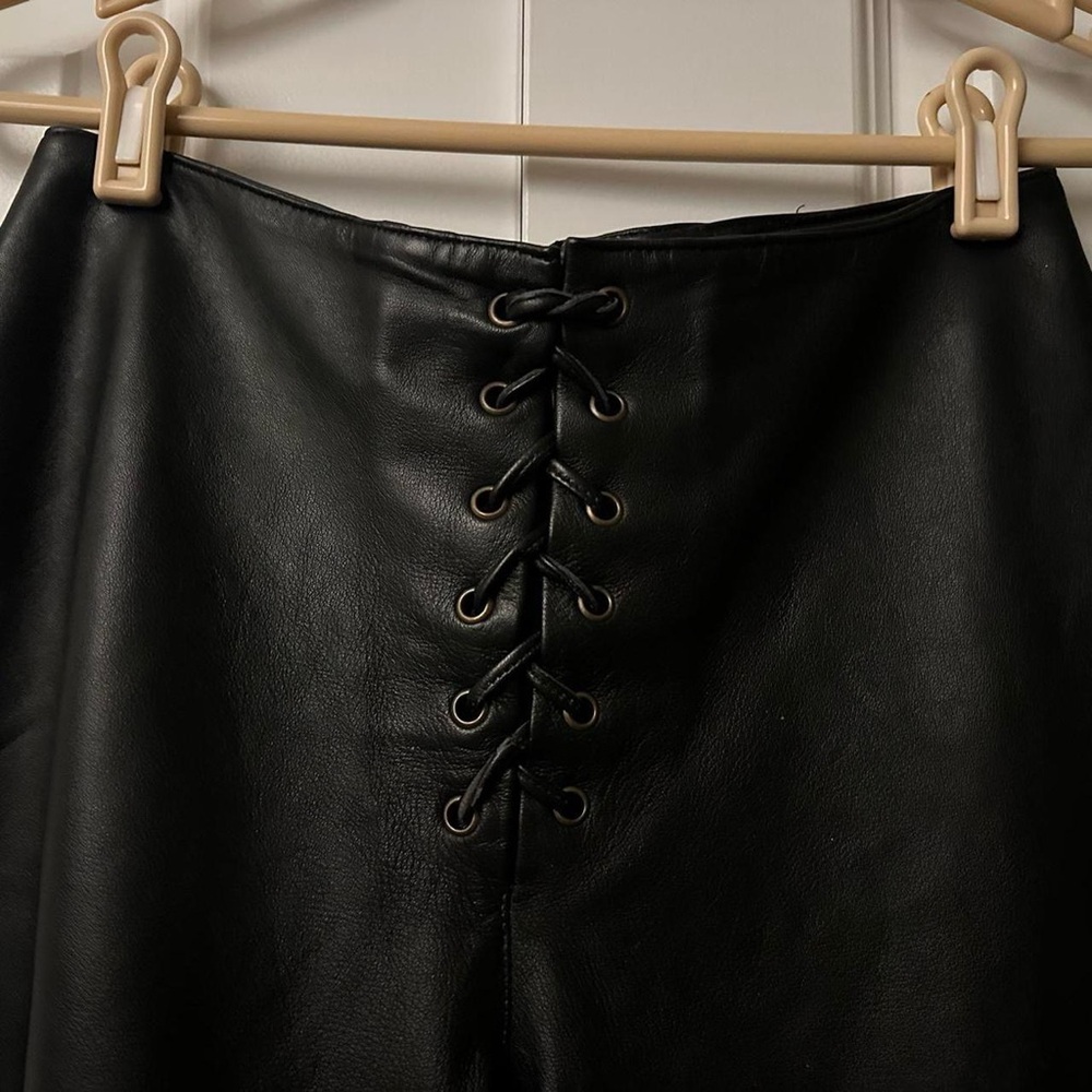 Hugo Buscati Black Leather Trousers